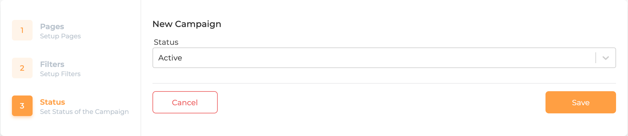 Статус кампании — Active